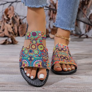 Women's Breathable Multicolor Printing Sandals