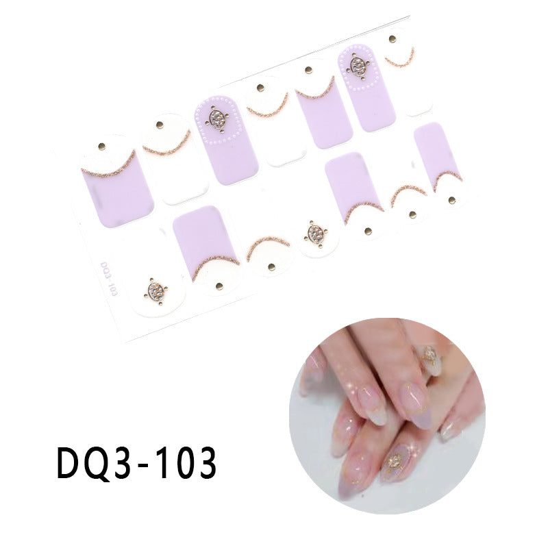 Gilding Diamond Tearable Nail Sticker Color Gradient