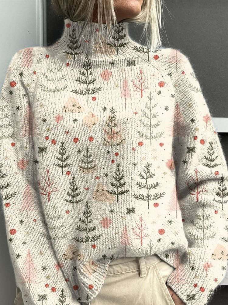 Dameuldtrøje Mode Personlighed Rullekrave Sweater