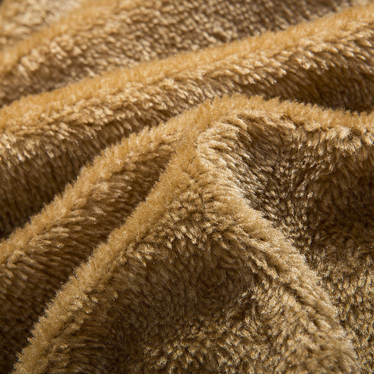 Men's Slim Fit Casual Stand Collar Fleece Padded Jacket