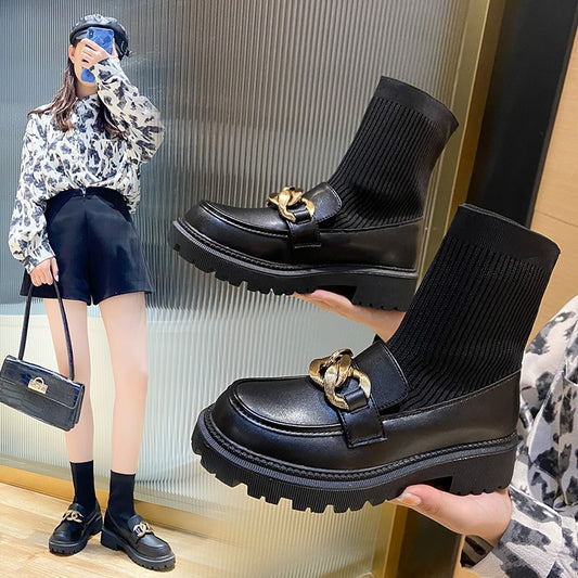 Korean Style Trendy Flat Martin Boots Short Boots Ins Trend