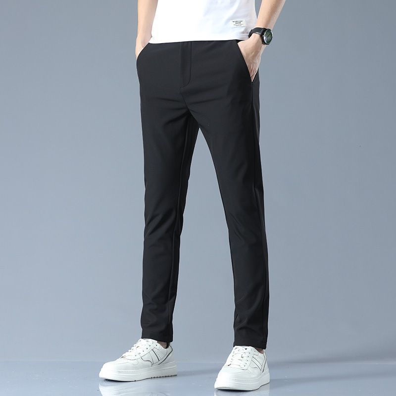 Men's Spring Autumn Thick-Weave Trousers