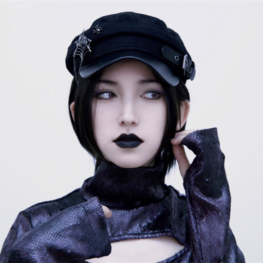 Handmade Spider Chain Warm Wool Newspaper Hat