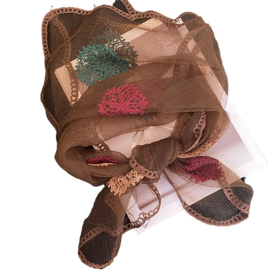 Women's Korean-style Embroidered Scarf All-matching Embroidery