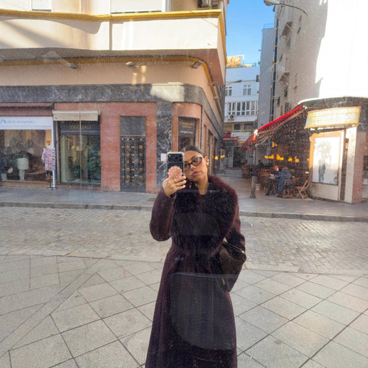 Womens Instagram-hit Wool Coat With A Chic Fur-trimmed Collar