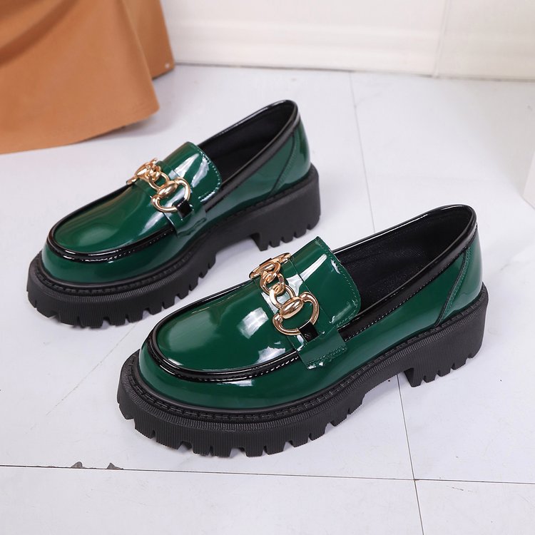 British Retro Style Round Toe Shoes