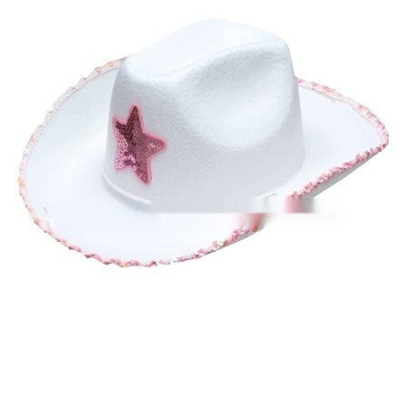 Omkransende kant Fempunktet stjerne Cowboyhat Dame