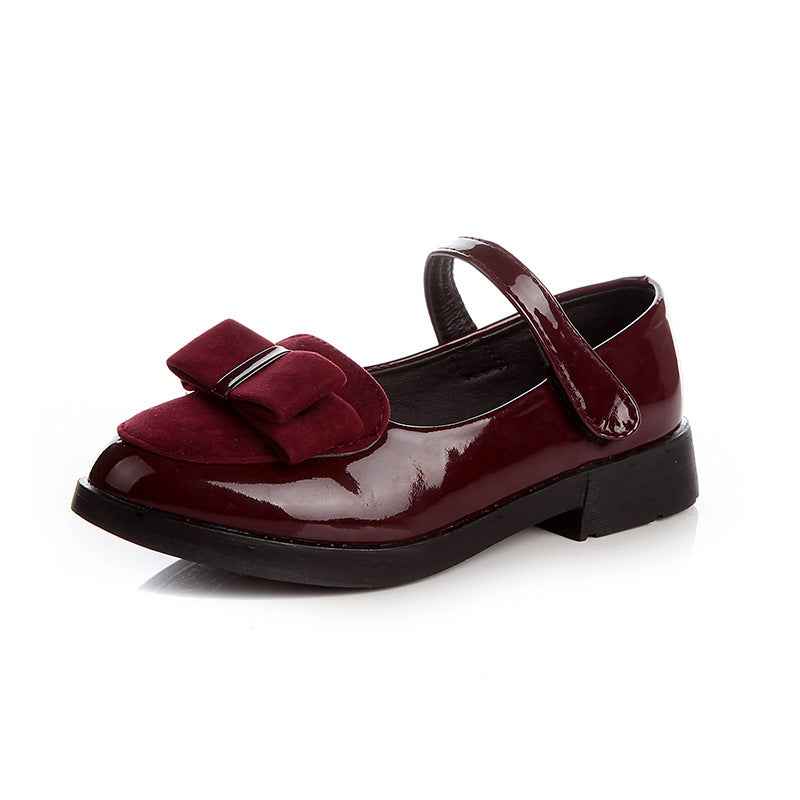 Girls' Fashion Casual Solid Color Leather Shoes