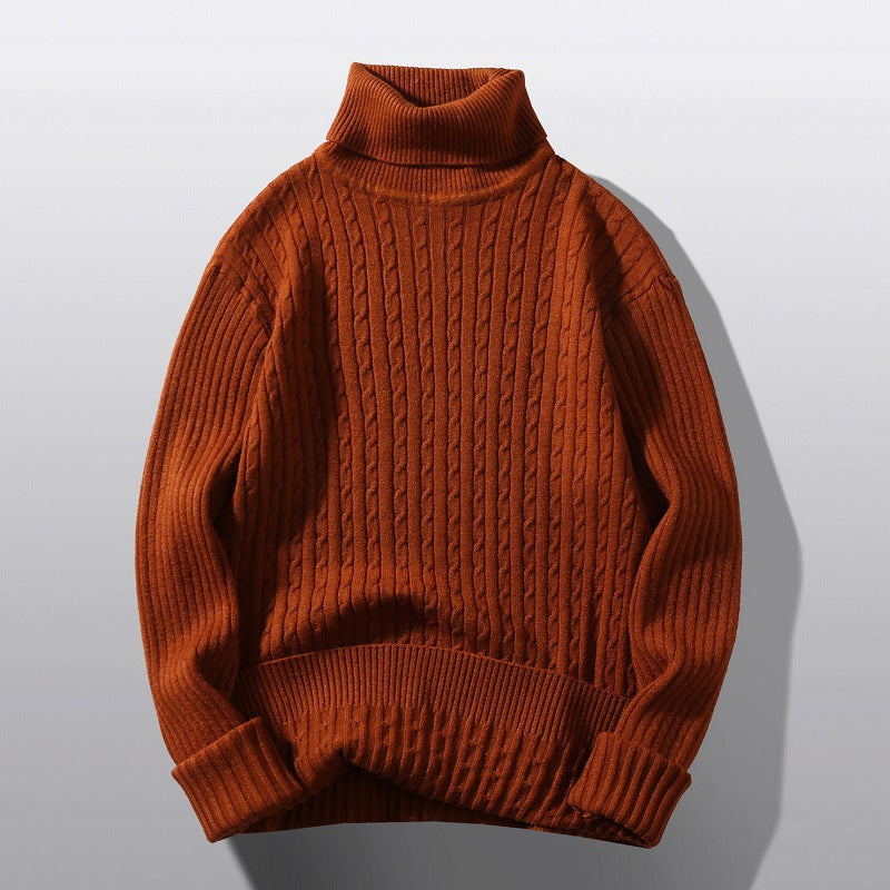 Mænds rullekrave Twist Shape bundskjorte sweater