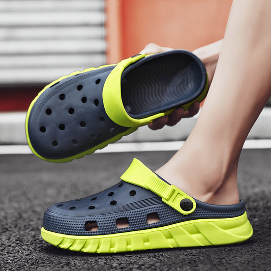 Hole Shoes Men's Outerwear Non-slip Wear-resistant Slippers