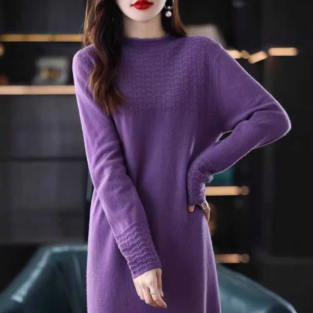 Midlength Knitted Base Sweater Dress