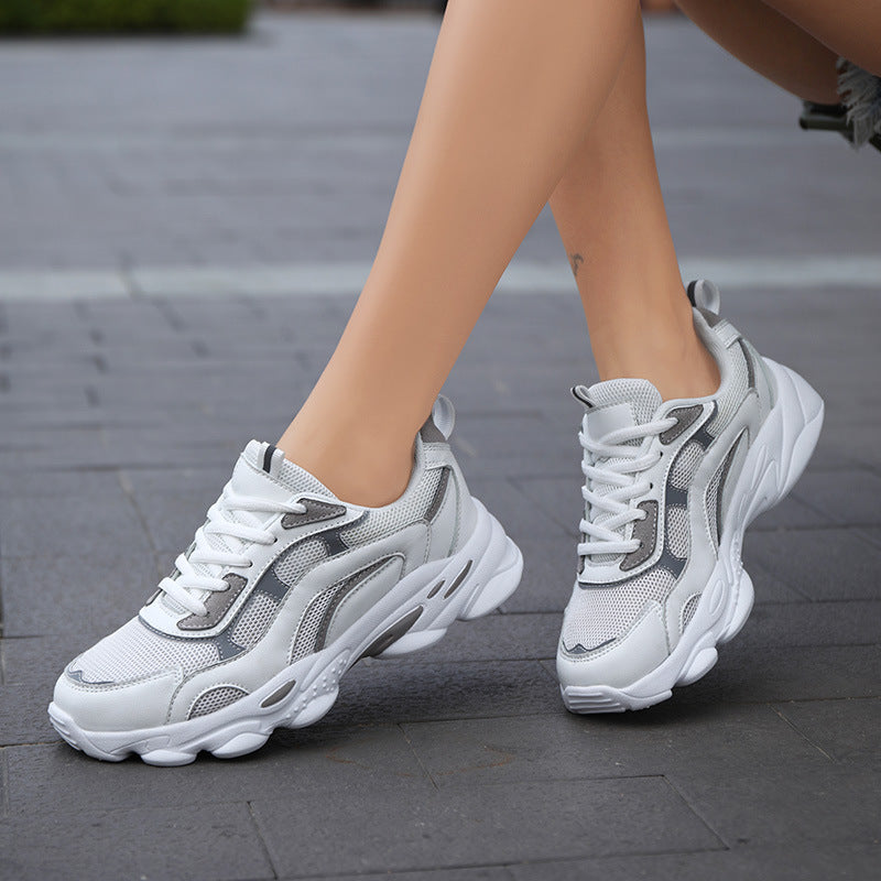 Mesh Casual Sports Shoes Ladies Thick-soled Breathable Women's