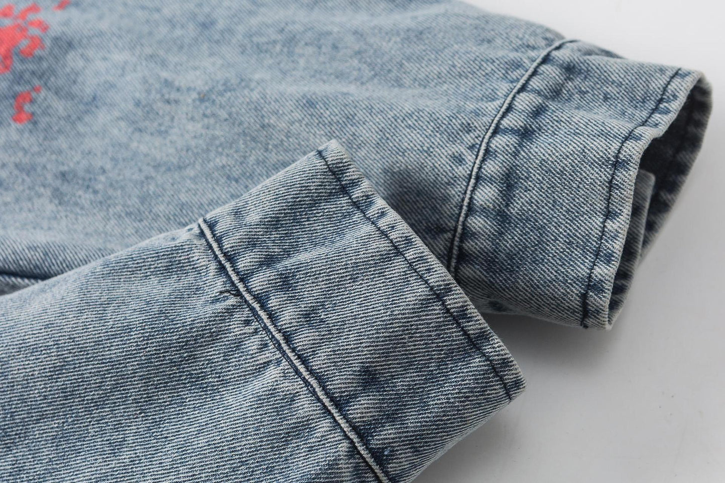 Tie-dyed Washed Loose Casual Design Sense Turn-down Collar Coat