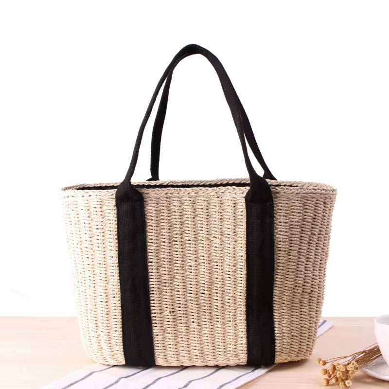 Rattan Women's Handbags - Woven Shoulder Bags for Summer Beach - Large Capacity Tote - Bali-Inspired Straw Purses 2021