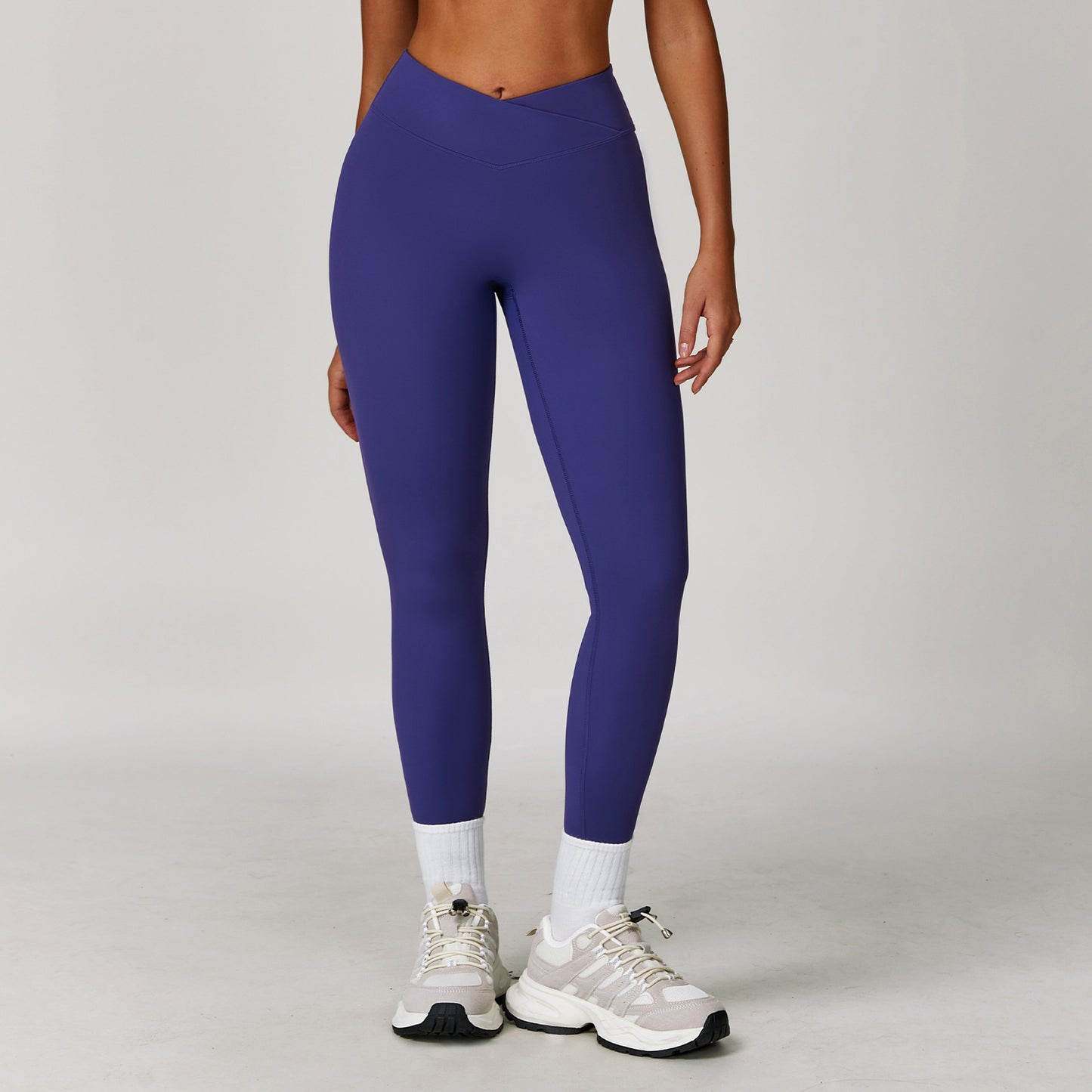 Nude Feel Yoga Pants Cross High Waist Tight Casual Workout Pants
