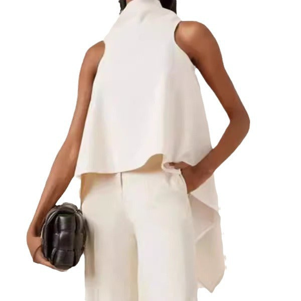 Irregular Hem Sleeveless Top Shirt For Women