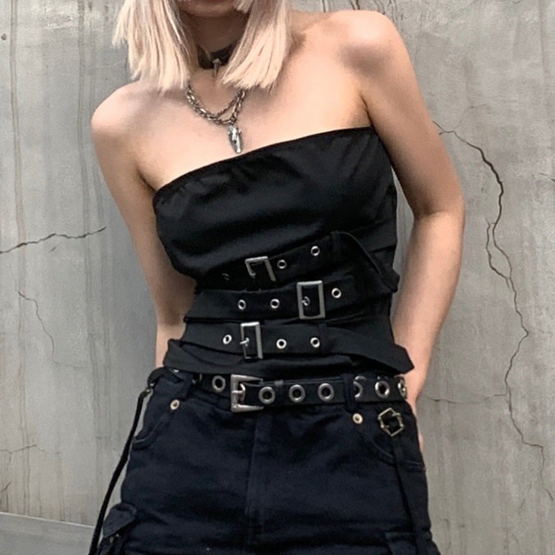 Strap Metal Adjustable Buckle Bra Vest