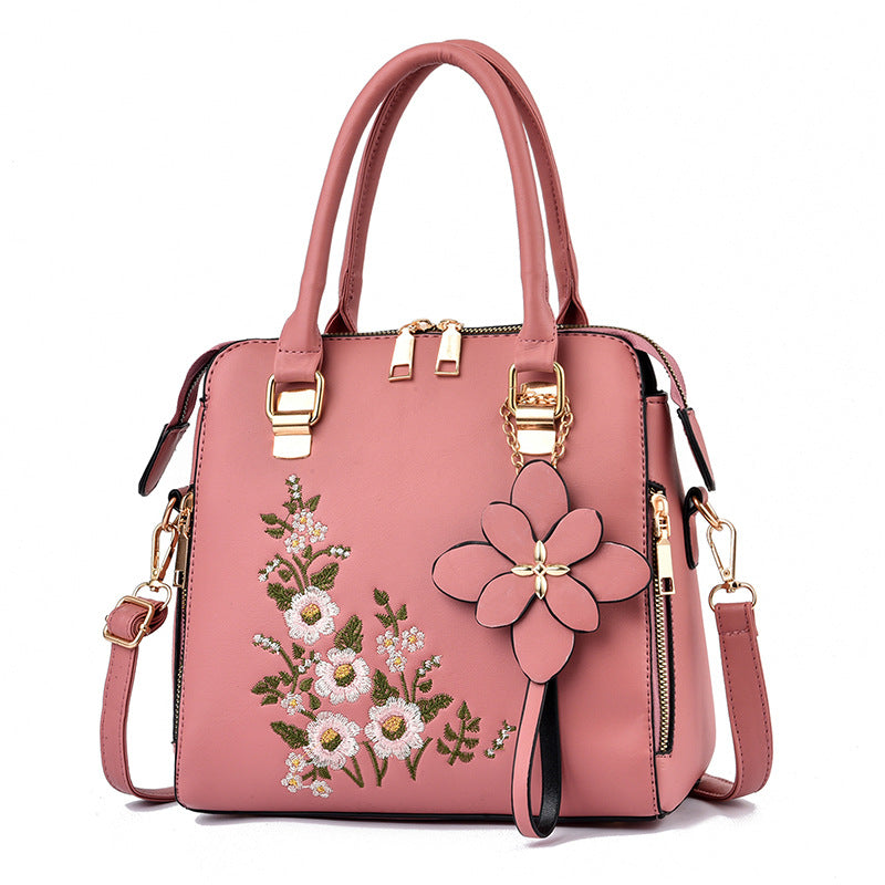Women's Single-shoulder Messenger Handbag With Print Decoration