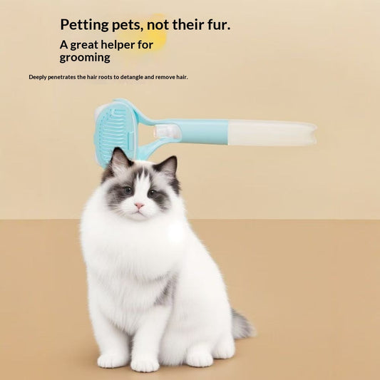 Pet Grooming Tool A Cleaning Brush With A Push button Design 3 in 1