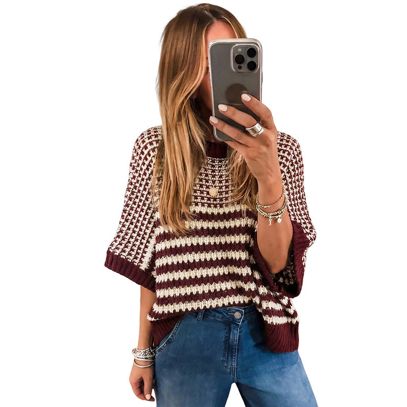Womens Crew-neck Sweater A Stylish Versatile And Relaxed-fit Top