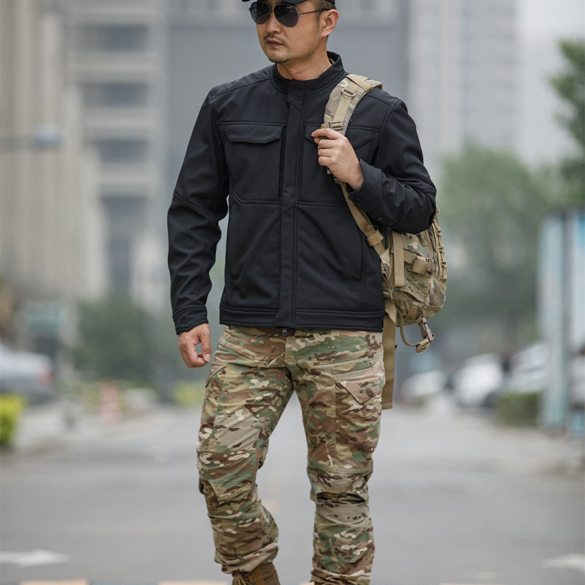 Bone Frog Peak Breaker Soft Shell Jacket Jacket Mountaineering Camping Windproof And Wear-resisting Jacket Tactical Thermal Jacket