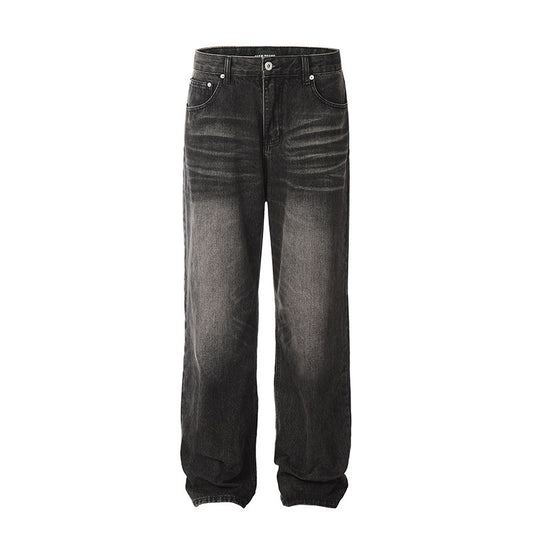 American High Street Washed Distressed Skinny Jeans Retro Straight