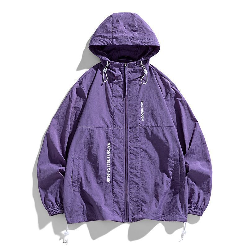 Printed Thin And All-matching UPF50 Sun-protective Clothing Hooded Couple