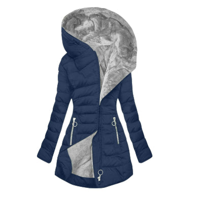 Slim-fit Cotton-padded Jacket Coat Hooded