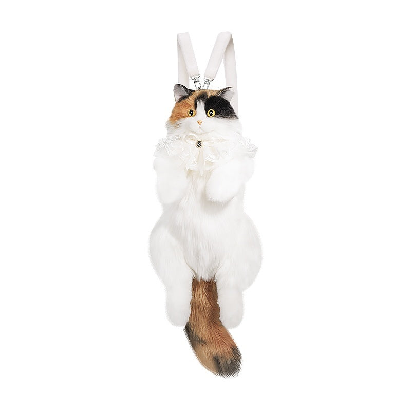 Tre Blomst Kat Plysdyr Simulering Rygsæk