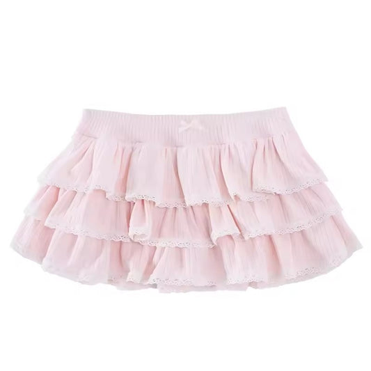 Personality Lace A- Line Cake Dress Women
