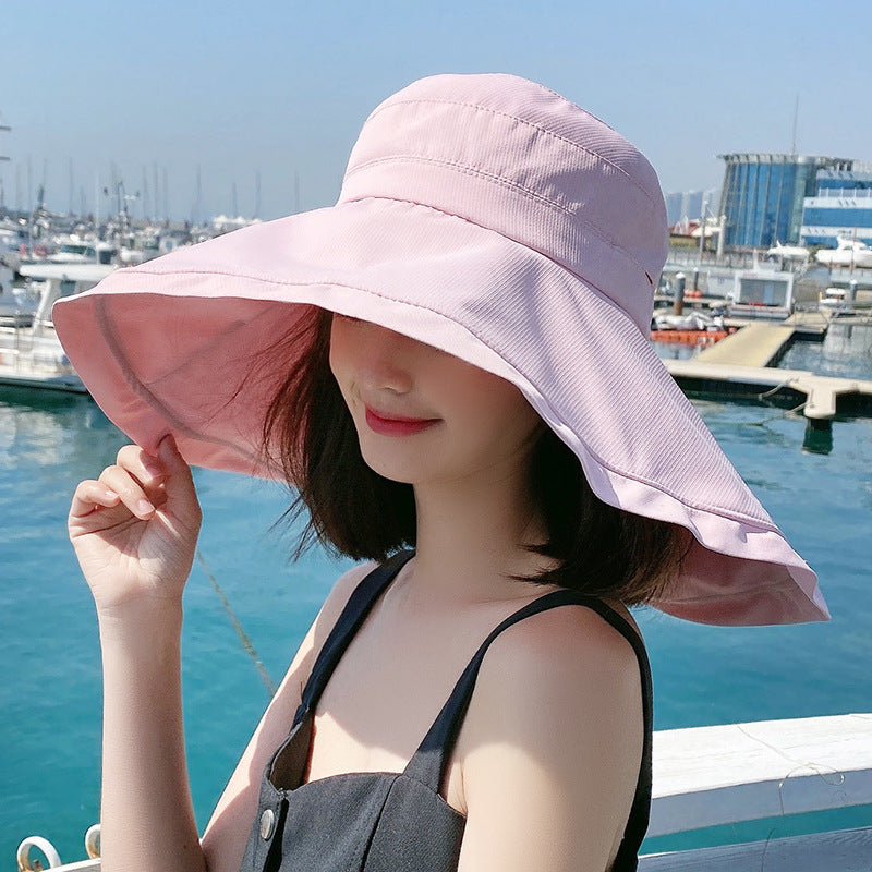 Wide Brim Neck Protection Protection Hat Female UV Protection Outdoor Big Brim Sun Hat