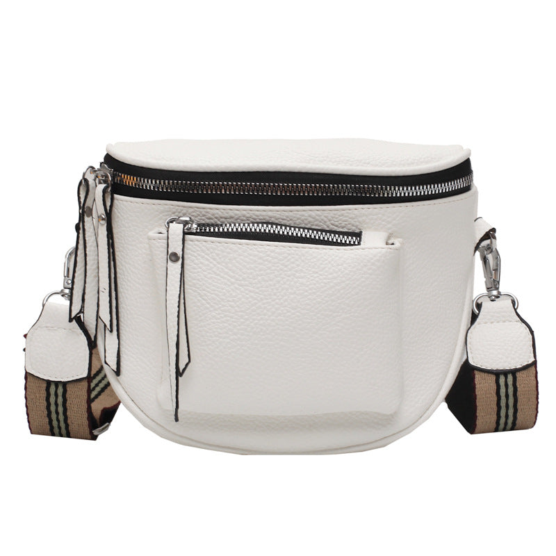 Soft Leather Crossbody Bag Casual And Versatile Saddle Style Can Be Worn As A Shoulder Bag
