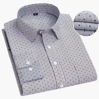 Men's Plaid Long-Sleeve Lightweight Casual Shirt For Middle-Aged And Elderly Men