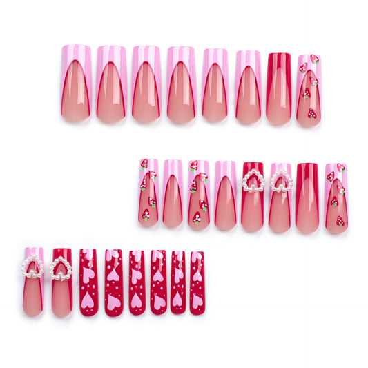 Valentine's Day Three-dimensional Love Pearl Wear Nail Sticker