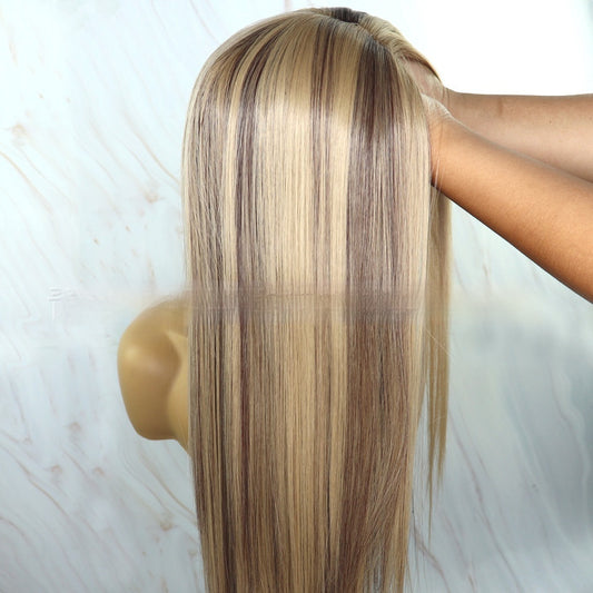 Pick Color Piano Color Long Straight Hair Japanese Silk Hair