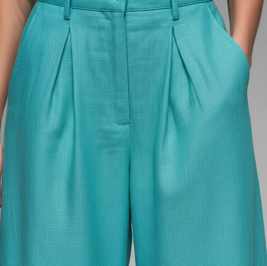 Sleeveless Vest And Wide-leg Pants Set For Women