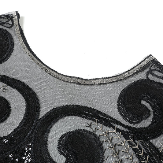 Loose Tassel Top Blouse Shawl Sequined Mesh Sequined Cloak See-through Small Outer Build