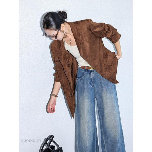 Autumn New Loose Thin Looking Suit Top