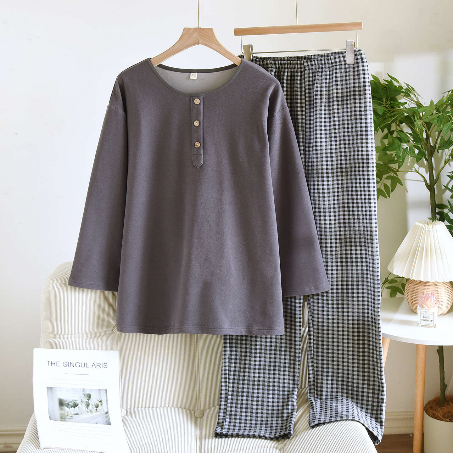 Pajamas Women's Autumn And Winter Warm Long Sleeves Can Be Outerwear Homewear