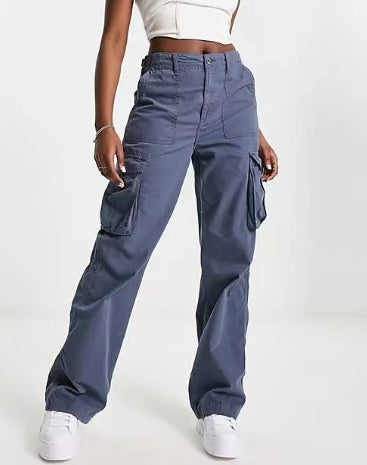 Hundred And One Military Green Work Pants High Waist Skinny