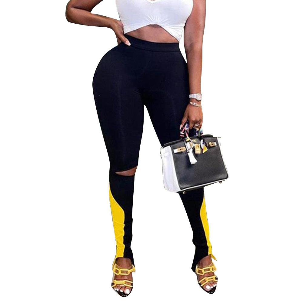 Women's Skinny Hollow Hole Flared Flared Trousers