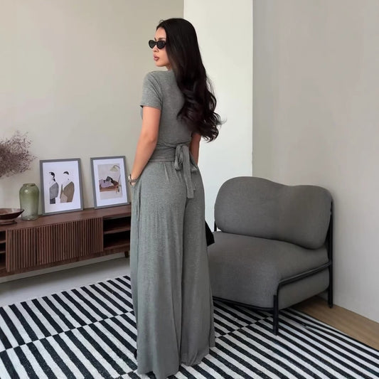 Womens Cozy And Minimalist Casual Two-Piece Set