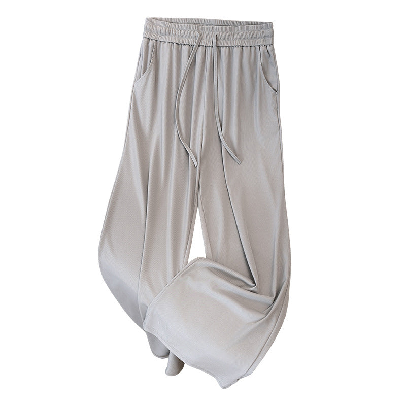 Women's Thin Summer High Waist Skinny Pants Loose Ice Silk Trousers