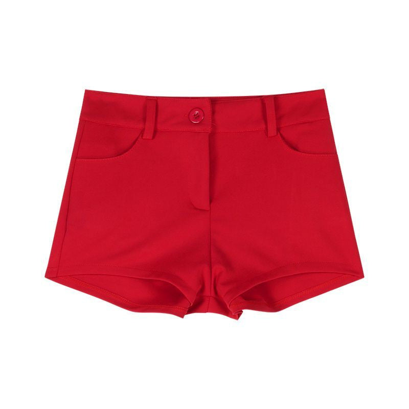Korte, stramme, hvide fritidsshorts til kvinder