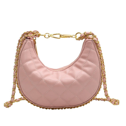 Popular Texture Chain Crossbody Bag