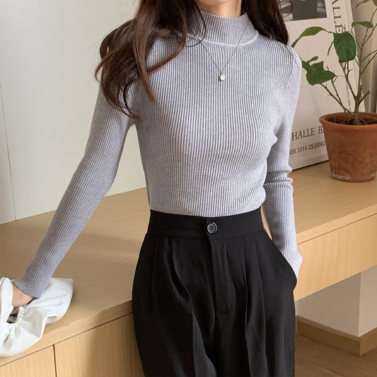 Autumn And Winter Versatile Student Slim-fit Turtleneck Women's Sweater
