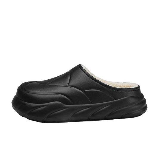 Women's Autumn And Winter Fleece-lined Warm Indoor Non Slip Cotton Slippers