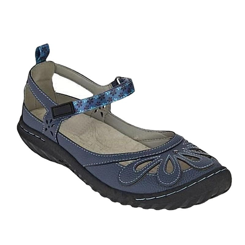 Plus Size Casual Fashion Hollowed-out Embroidered Sandals Round Toe Wedge