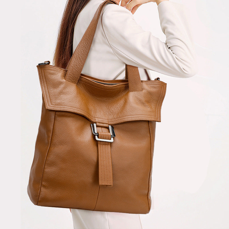 Single-shoulder Bagcrossbody Bag Made Capacity And Soft Leather