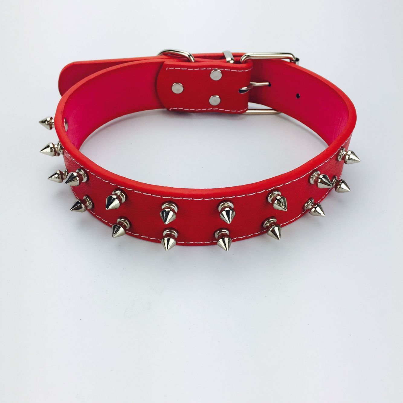 Pet Dog Fashion Simple Solid Color Rivet Collar